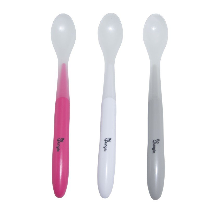 Produkt - Měkké jídelní lžičky White/Pink/Grey 3ks
