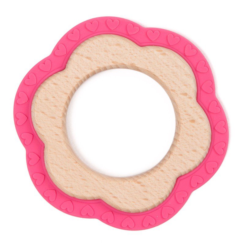 Produkt - Kousátko B-TEETHER FLOWER WOOD Pink