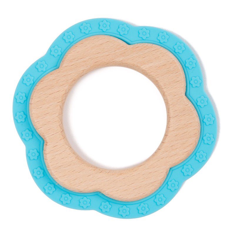 Produkt - Kousátko B-TEETHER FLOWER WOOD Blue