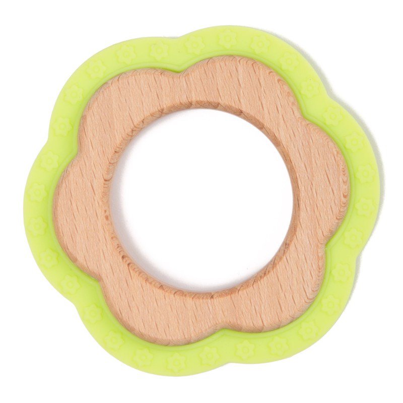 Produkt - Kousátko B-TEETHER FLOWER WOOD Green