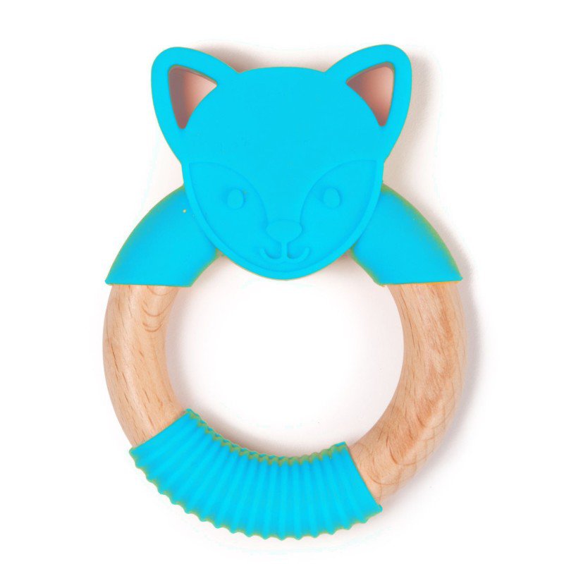 Produkt - Kousátko B-TEETHER ANIMAL WOOD Blue Fox