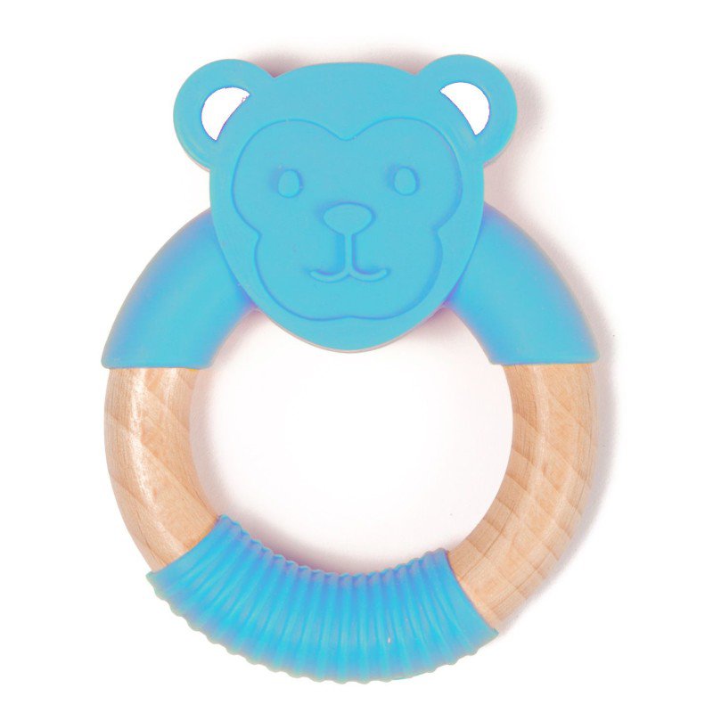 Produkt - Kousátko B-TEETHER ANIMAL WOOD Blue Monkey