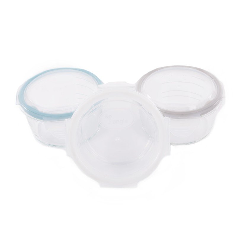 Produkt - Skleněné misky s víčky B-Glass Bowls 280ml White/Grey/Blue