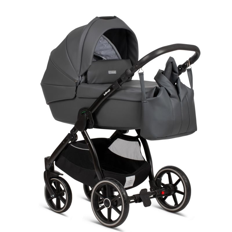 Produkt - Hluboký kočárek B-SUVVY Shadow Grey Eco Leather
