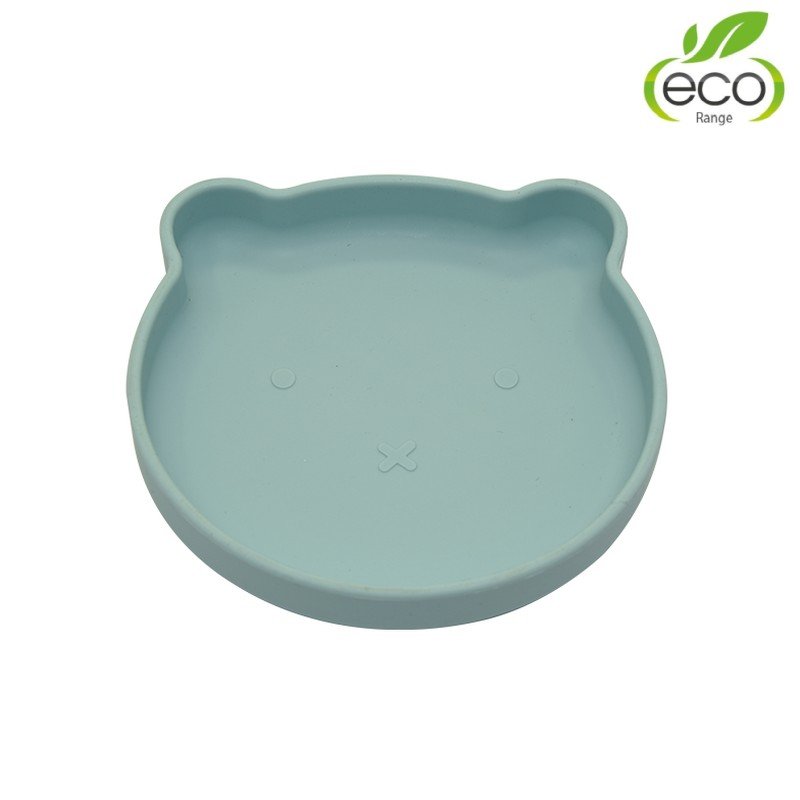 Produkt - Silikonový talíř s přísavkou Bear Pastel Blue