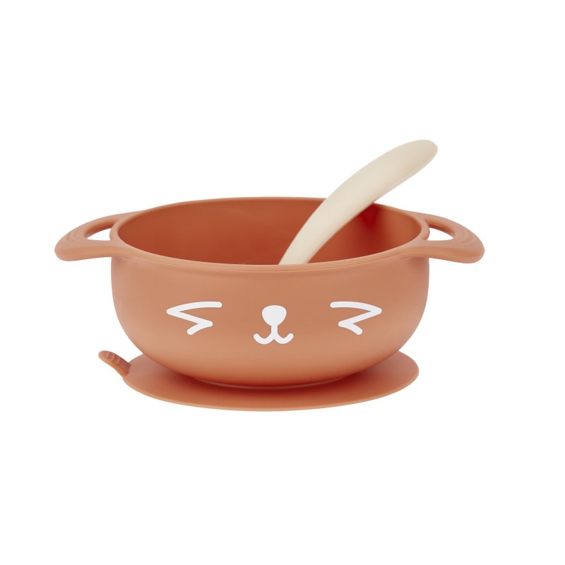 Produkt - Silikonová miska s přísavkou a lžičkou TAST´ISY KIT Fox