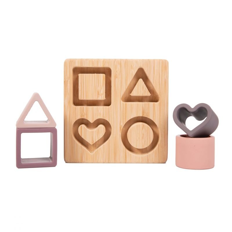 Produkt - Vkládačka B-Bamboo + silikonové tvary Heart Pink