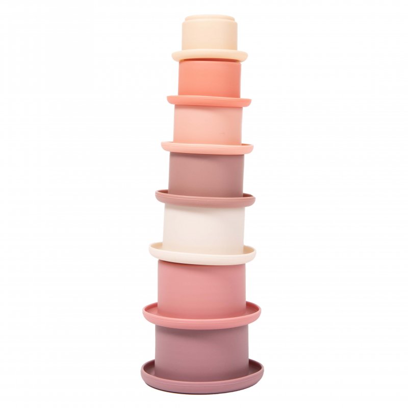 Produkt - Silikonové stohovací kalíšky do vody Lovely Pink