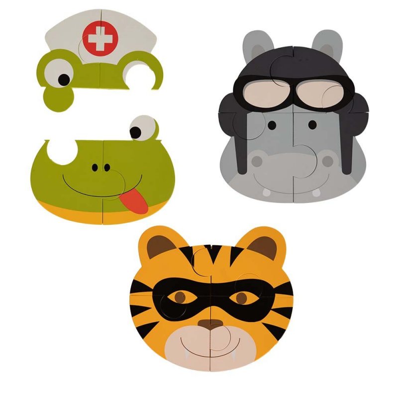 Produkt - Pěnové puzzle B-Animal Tiger/Hippo/Frog