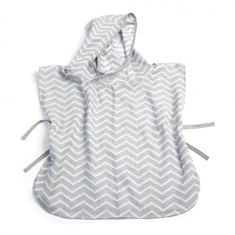 Produkt - Mušelínové PONCHO M Silver Grey