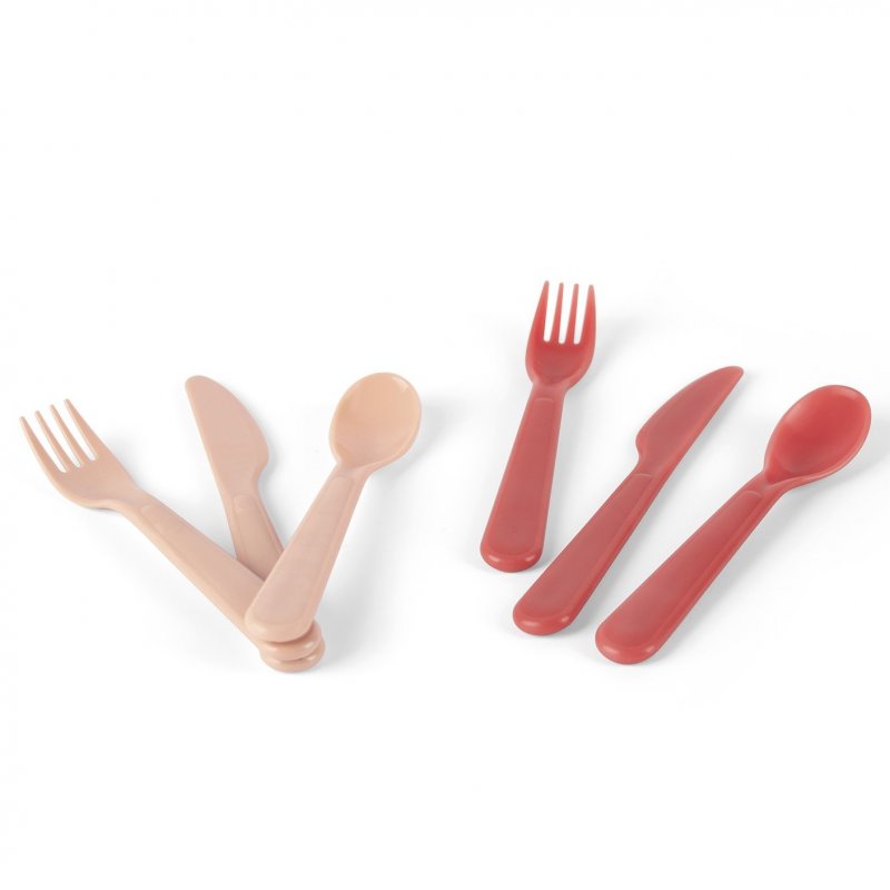 Produkt - Tiny Bio příbory Nude/Red 2ks 0m+