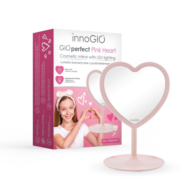 Produkt - Kosmetické zrcátko GIOperfect Pink Heart