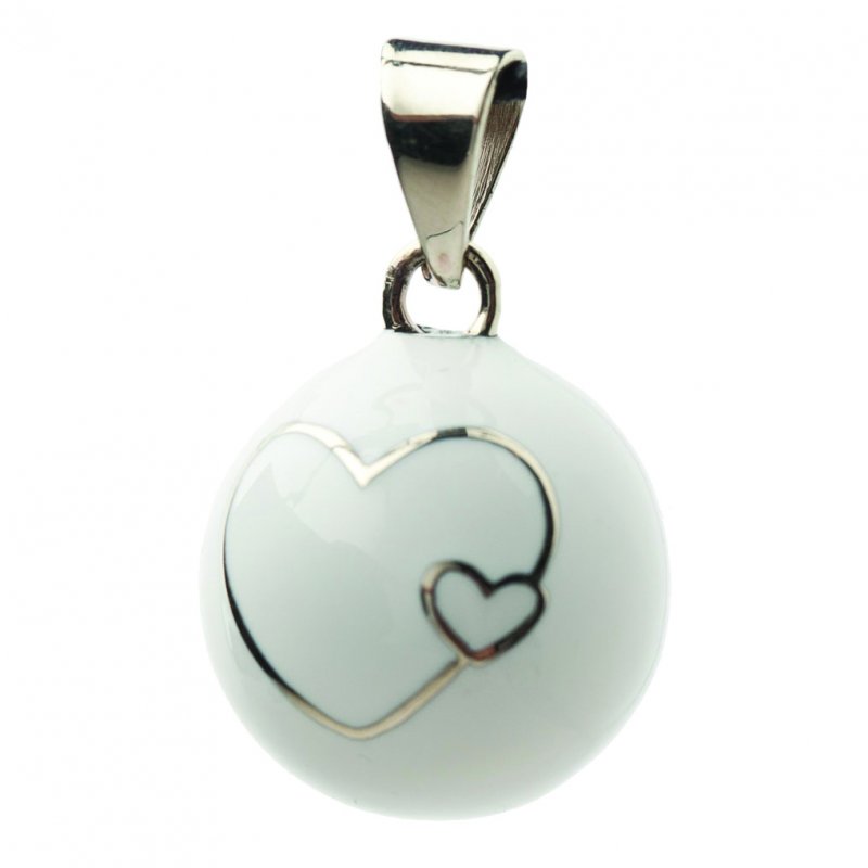 Produkt - Těhotenská rolnička ESSENTIALS White 2 hearts