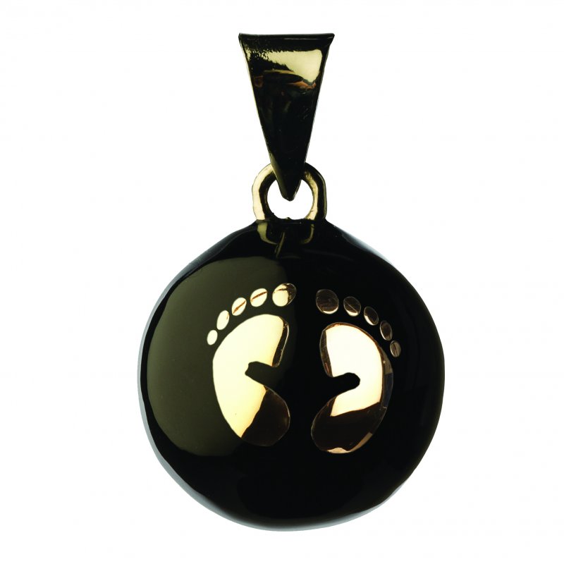 Produkt - Těhotenská rolnička ESSENTIALS Black with silver feet