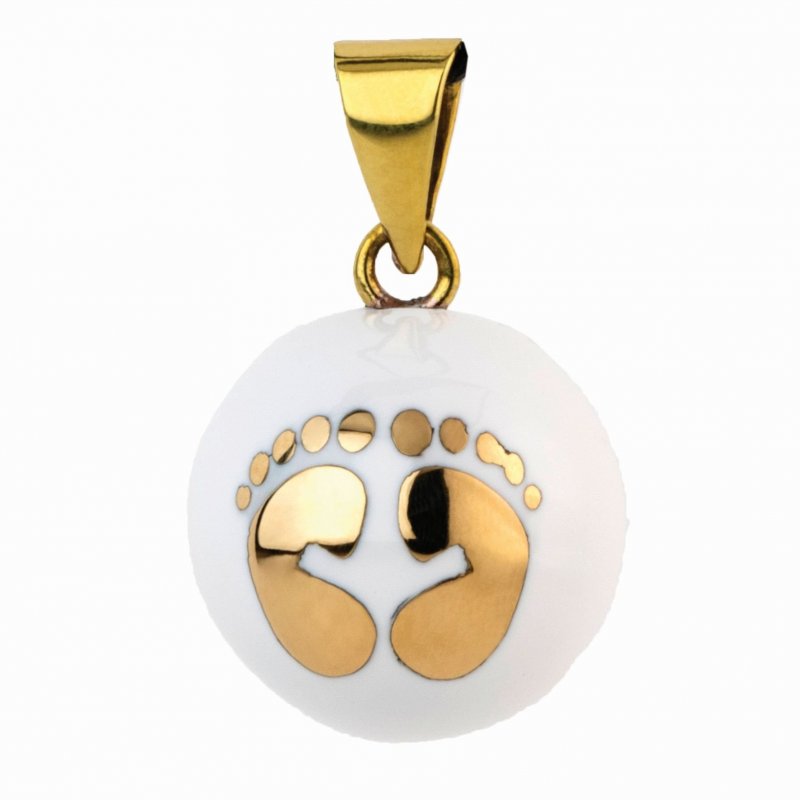 Produkt - Těhotenská rolnička ESSENTIALS White with golden feet