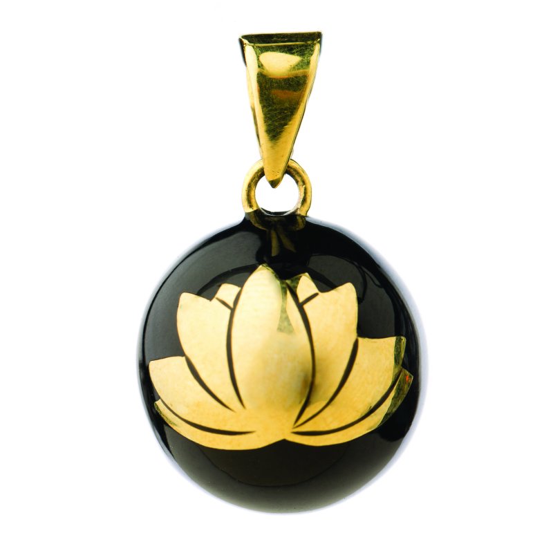 Produkt - Těhotenská rolnička ESSENTIALS Black with gold lotus