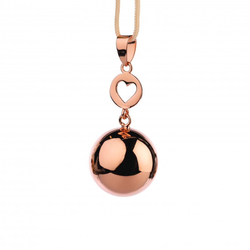 Produkt - Těhotenská rolnička FANTASY Rose gold heart