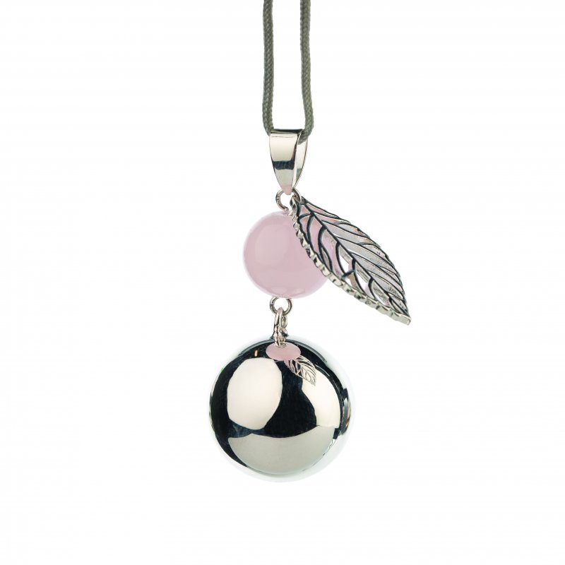Produkt - Těhotenská rolnička FANTASY Silver pearl leaf