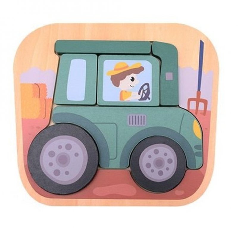 Produkt - Dřevěné puzzle Farma traktor 12m+