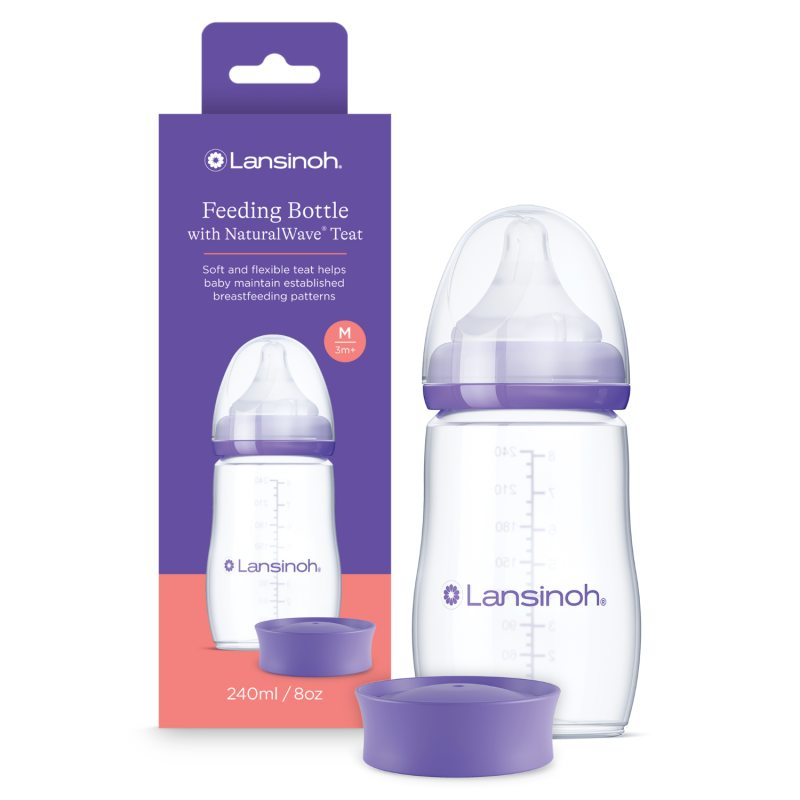 Produkt - Skleněná kojenecká láhev 240ml s NaturalWave TM savičkou (M)