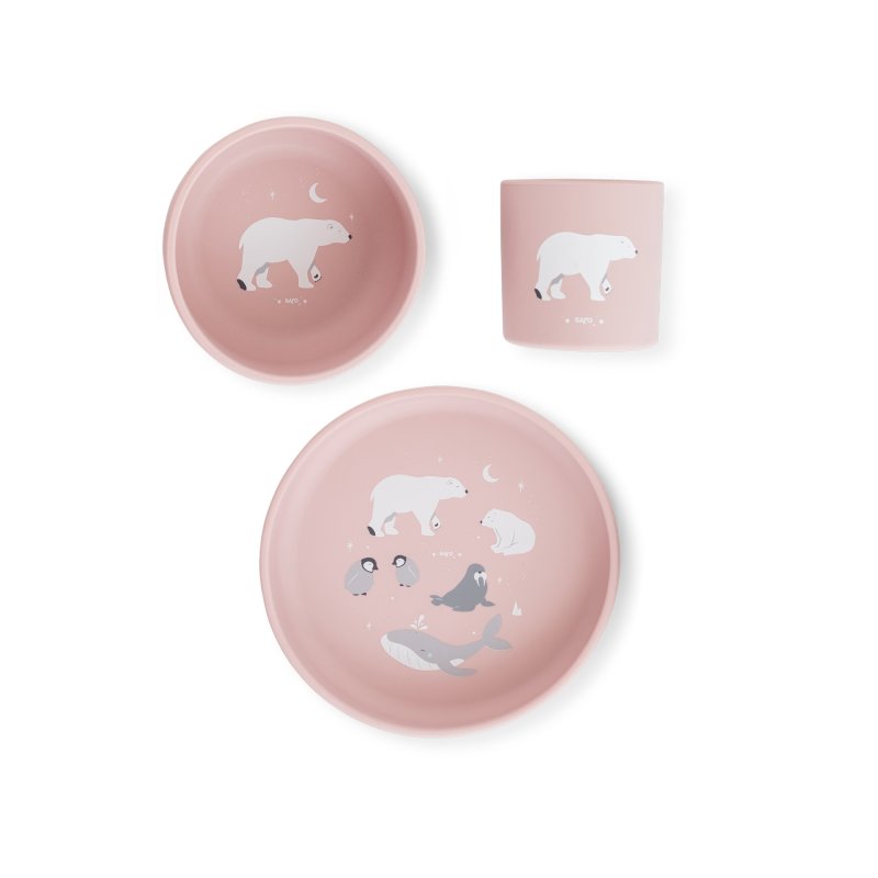 Produkt - Silikonová jídelní sada Polaris Pink