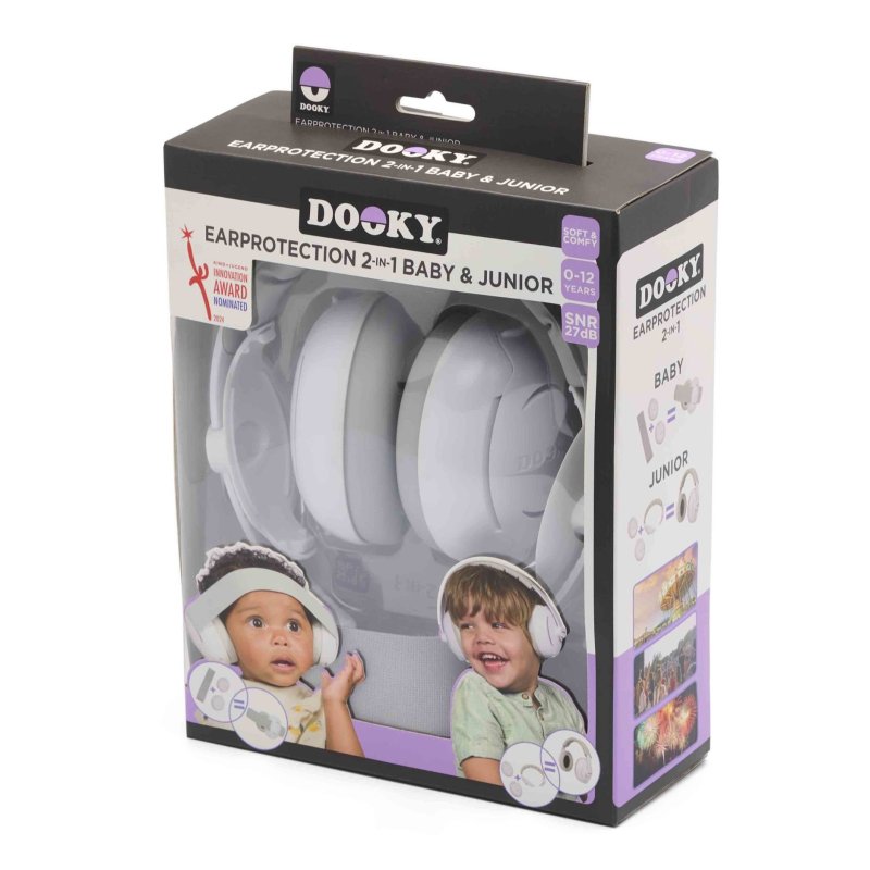 Produkt - Chrániče sluchu 2v1 BABY & JUNIOR 0-12r White