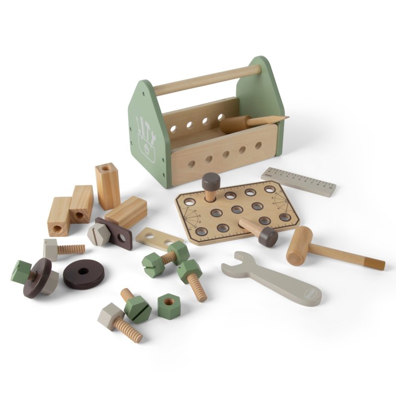 Produkt - Playful Wood dřevěný box s nářadím 26ks 36m+