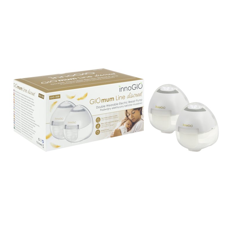 Produkt - Přenosná elektrická odsávačka mateřského mléka GIOmum Line Discreet Double