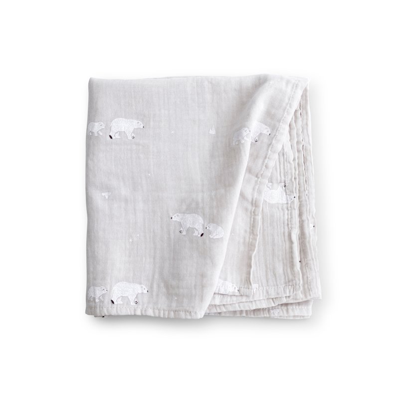 Produkt - Mušelínová plena 120x120cm Polaris Grey