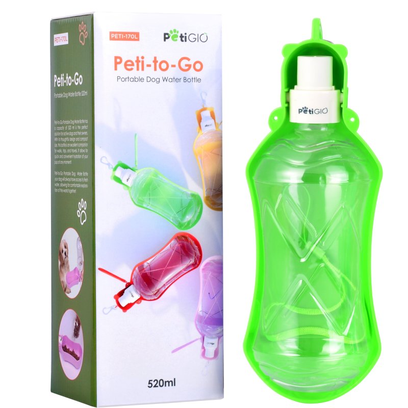 Produkt - Peti-to-Go přenosná láhev na vodu pro psy 520ml Green