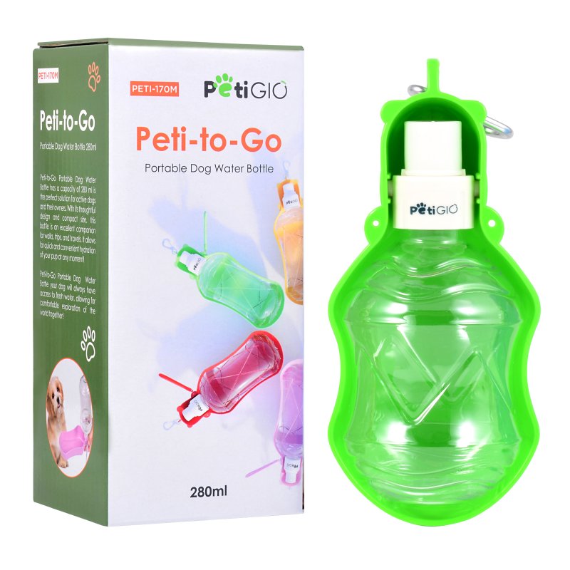 Produkt - Peti-to-Go přenosná láhev na vodu pro psy 280ml Green