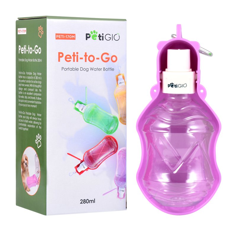 Produkt - Peti-to-Go přenosná láhev na vodu pro psy 280ml Purple