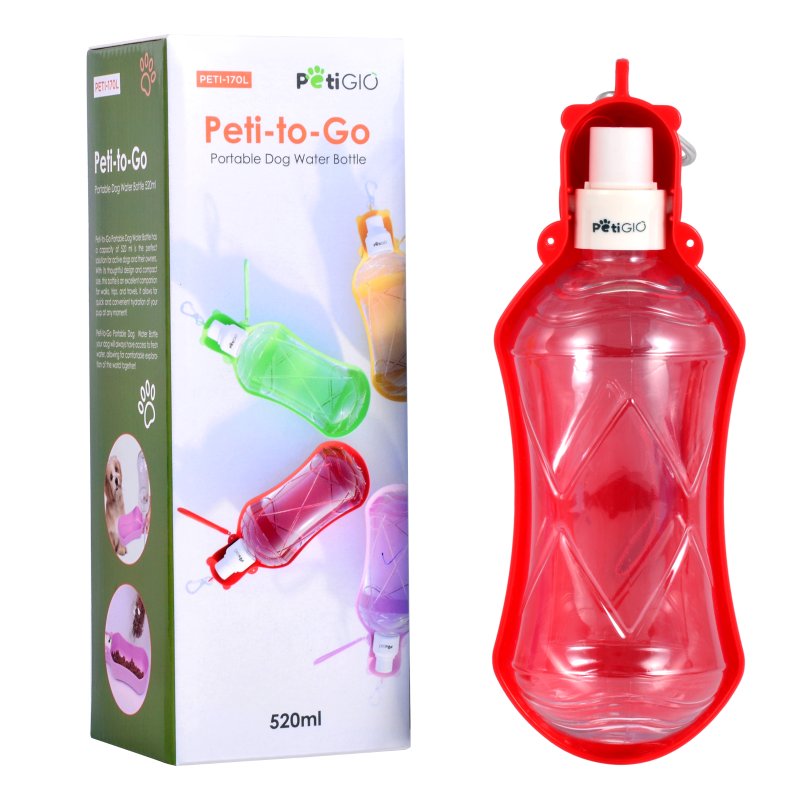 Produkt - Peti-to-Go přenosná láhev na vodu pro psy 520ml Red