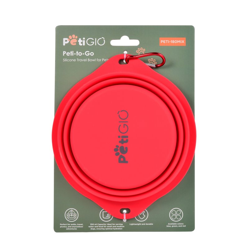 Produkt - Peti-to-Go silikonová cestovní miska 600ml Red