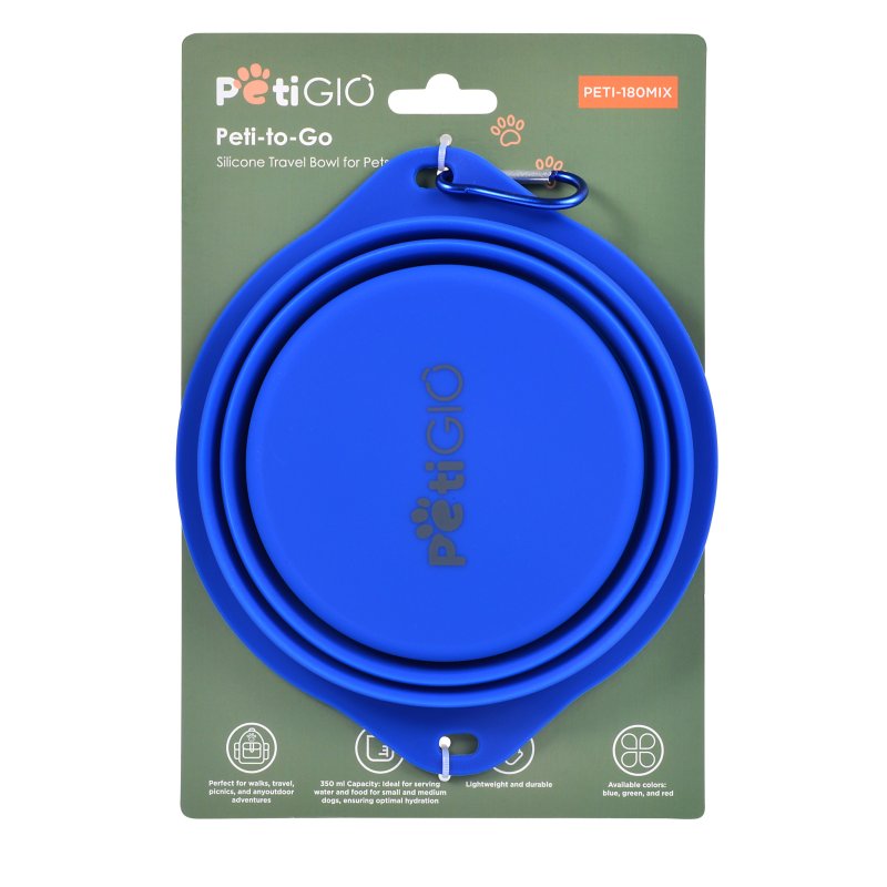 Produkt - Peti-to-Go silikonová cestovní miska 600ml Blue