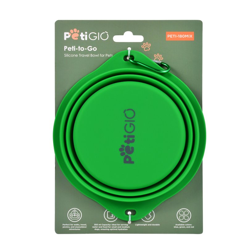 Produkt - Peti-to-Go silikonová cestovní miska 600ml Green
