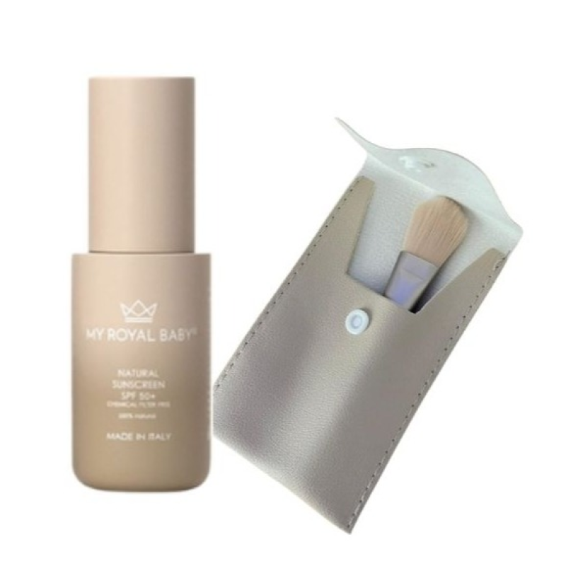 Produkt - Přírodní opalovací krém SPF 50+ 50ml + kartáček s pouzdrem