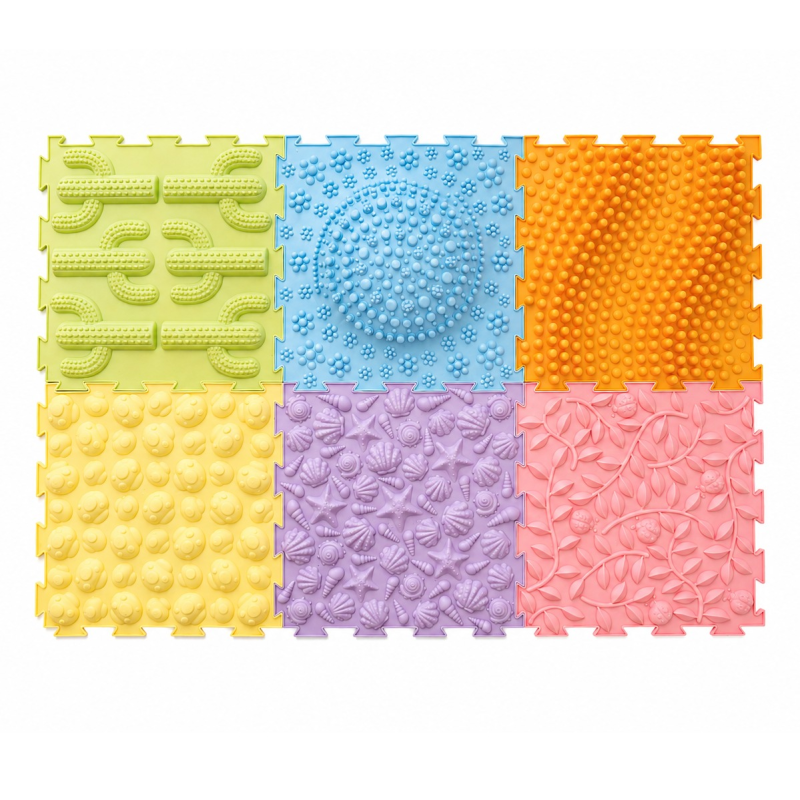 Produkt - Masážní senzorické podložky Pastel 6ks 0m+
